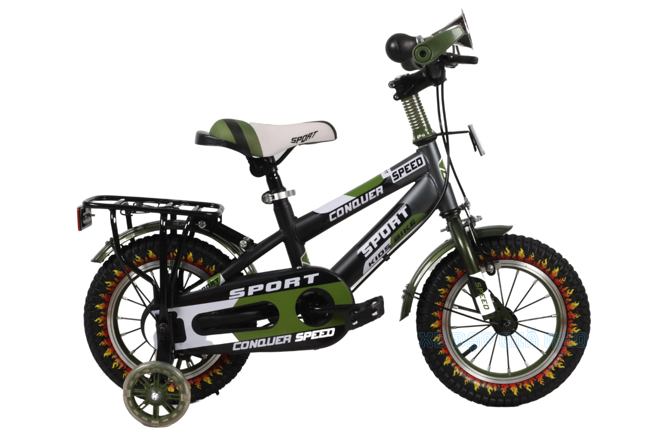 Xe đạp trẻ em 12 inch Conquer Speed Baga Tay ngang