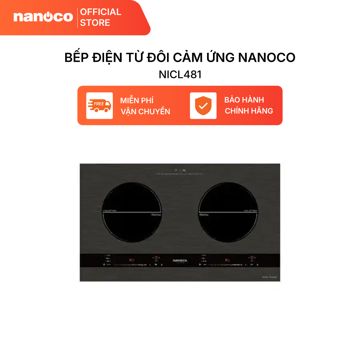 Bếp điện từ đôi cảm ứng Nanoco model NICL481