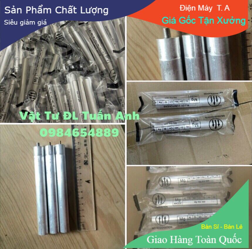 Combo 10 thanh magie khử cặn bình nóng lạnh ( zen 4mm )