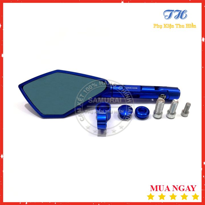 [HCM]Kính chiếu hậu Rizoma 5 cạnh-màu xanh nước biển