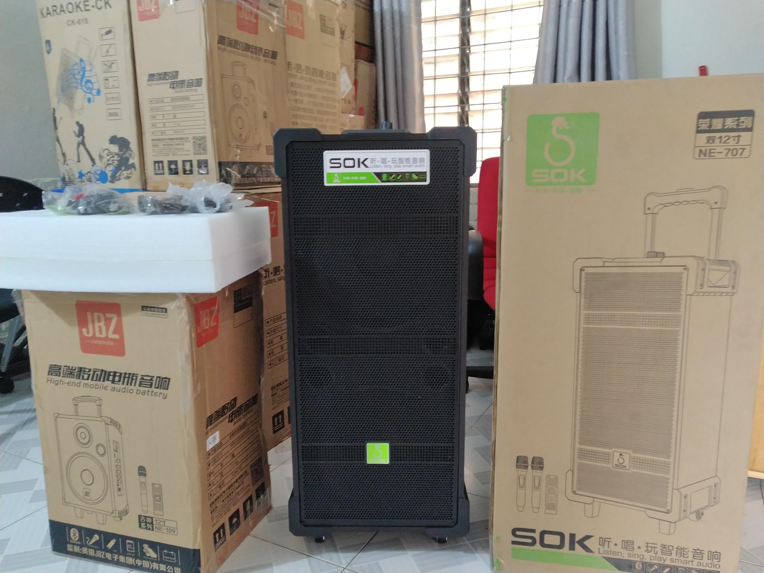 Loa kéo sok 707 bass 6 tấc chia 2 loa công suất lớn