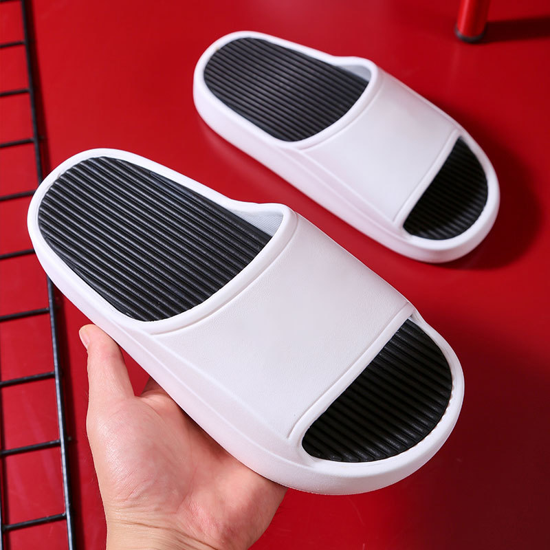 S&SENG Dép lê nữ đế dày hai màu 4cm thời trang mùa hè, đi ngoài trời, mang lại cảm giác thoải mái, chống trơn trượt, giày đi biển, dép lê thể thao nam.