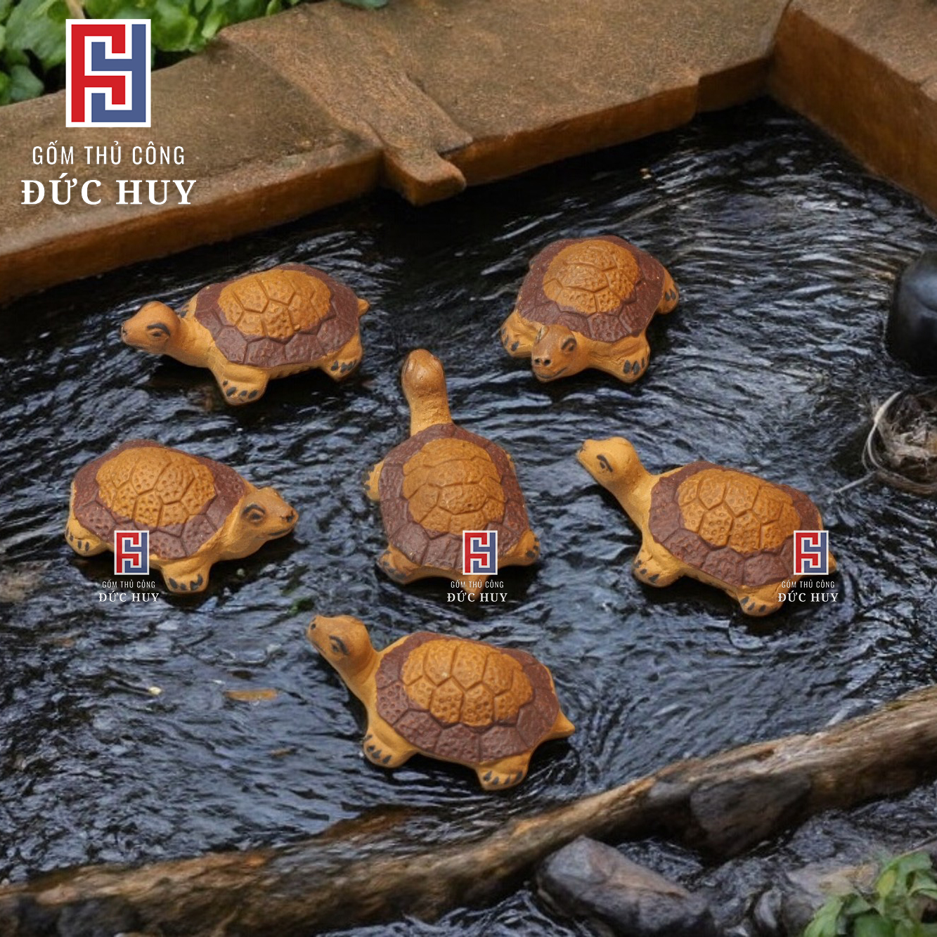 Tượng gốm con Rùa mini thả bể cá - 15k /1 - trang trí hòn non bộ