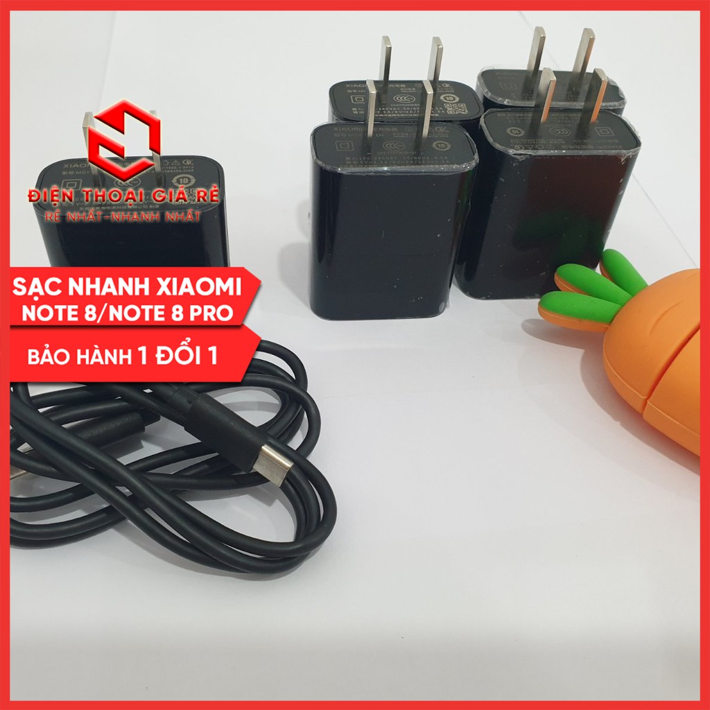 Cáp Củ Sạc Nhanh Xiaomi Redmi Note 8 Note 8 Pro 18W - 1 ĐỔI 1 TRONG 3 THÁNG