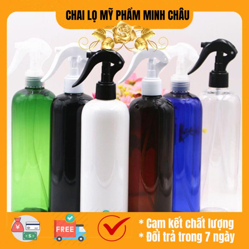 Chai nhựa pet xịt Vòi Súng 500ml rỗng chiết mỹ phẩm