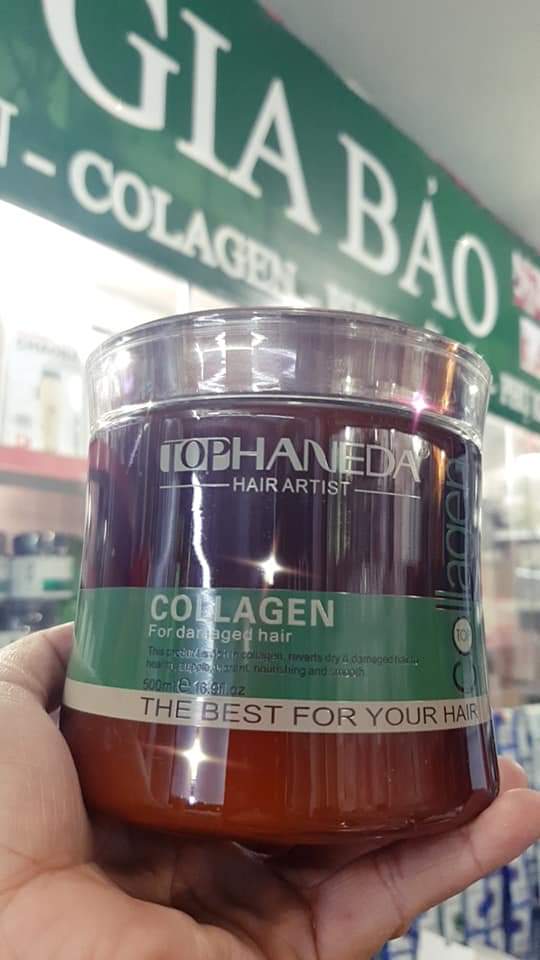 Hấp dầu phục hồi tóc haneda collagen siêu bóng tóc 500m