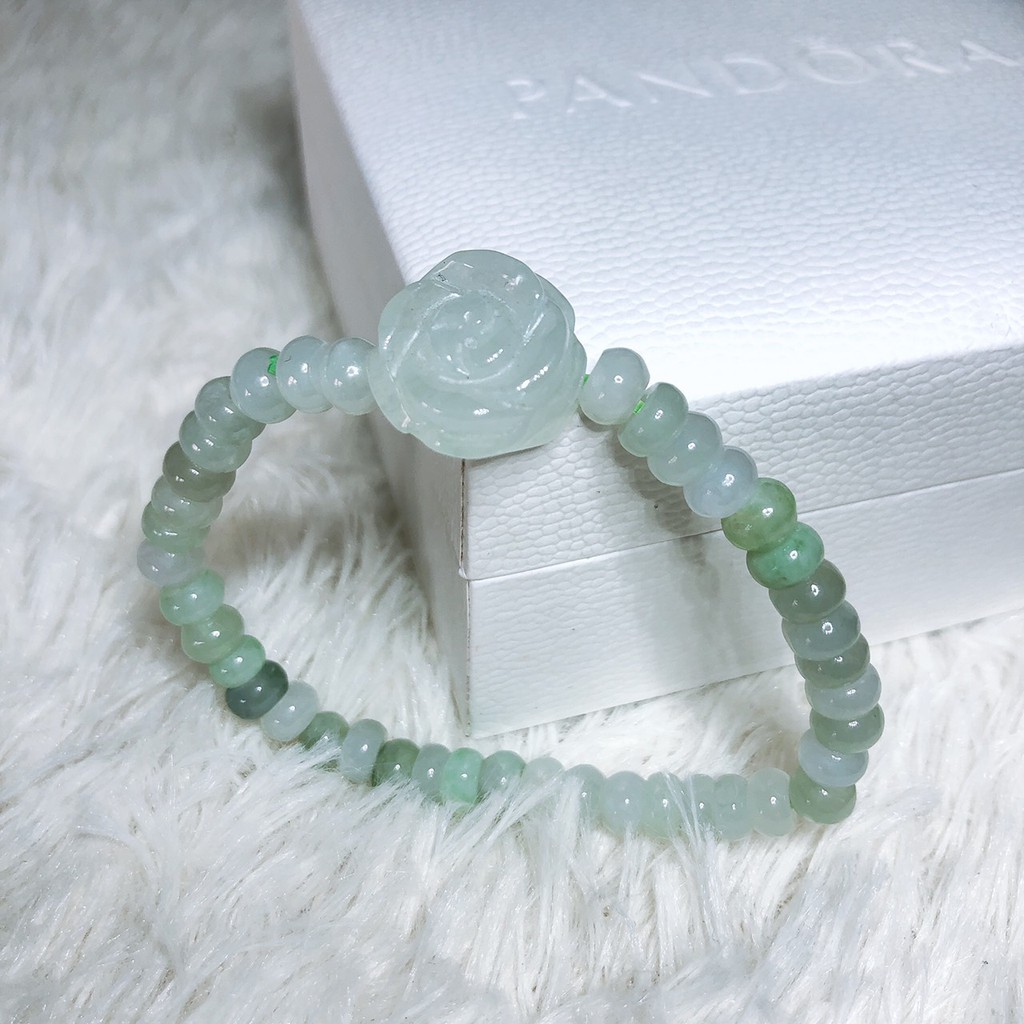 VÒNG TAY HOA MẪU ĐƠN PHỈ THÚY THIÊN NHIÊN