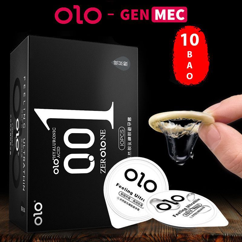 Bao OLO 001 Mỏng Nhất Thế Giới HỘP 10 CHIẾC 1 chiếc 1 khay