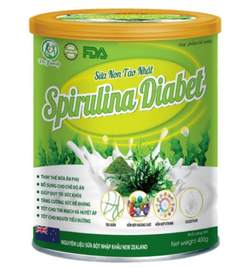 Sữa Non Tảo Nhật Spirulina Diabet- Giúp tăng cường sức đề kháng, hỗ trợ ổn định đường huyết