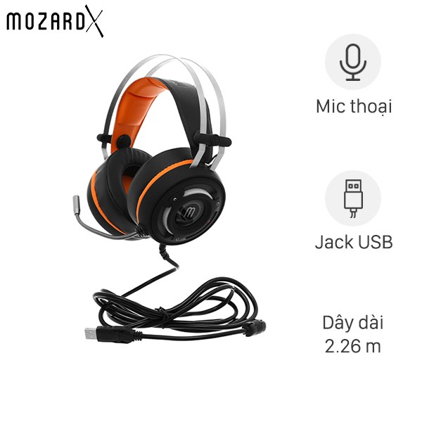 Tai nghe chụp tai Gaming MozardX G1 Đen