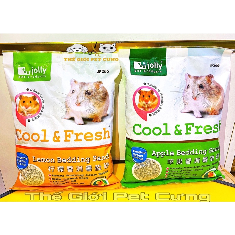 Cát lót cool&fresh jolly 1,2kg mát lạnh hamster thỏ bọ nhím sóc