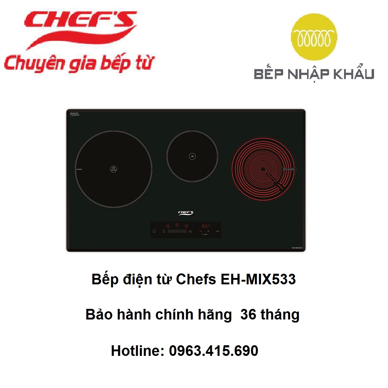 Bếp điện từ chefs eh-mix533