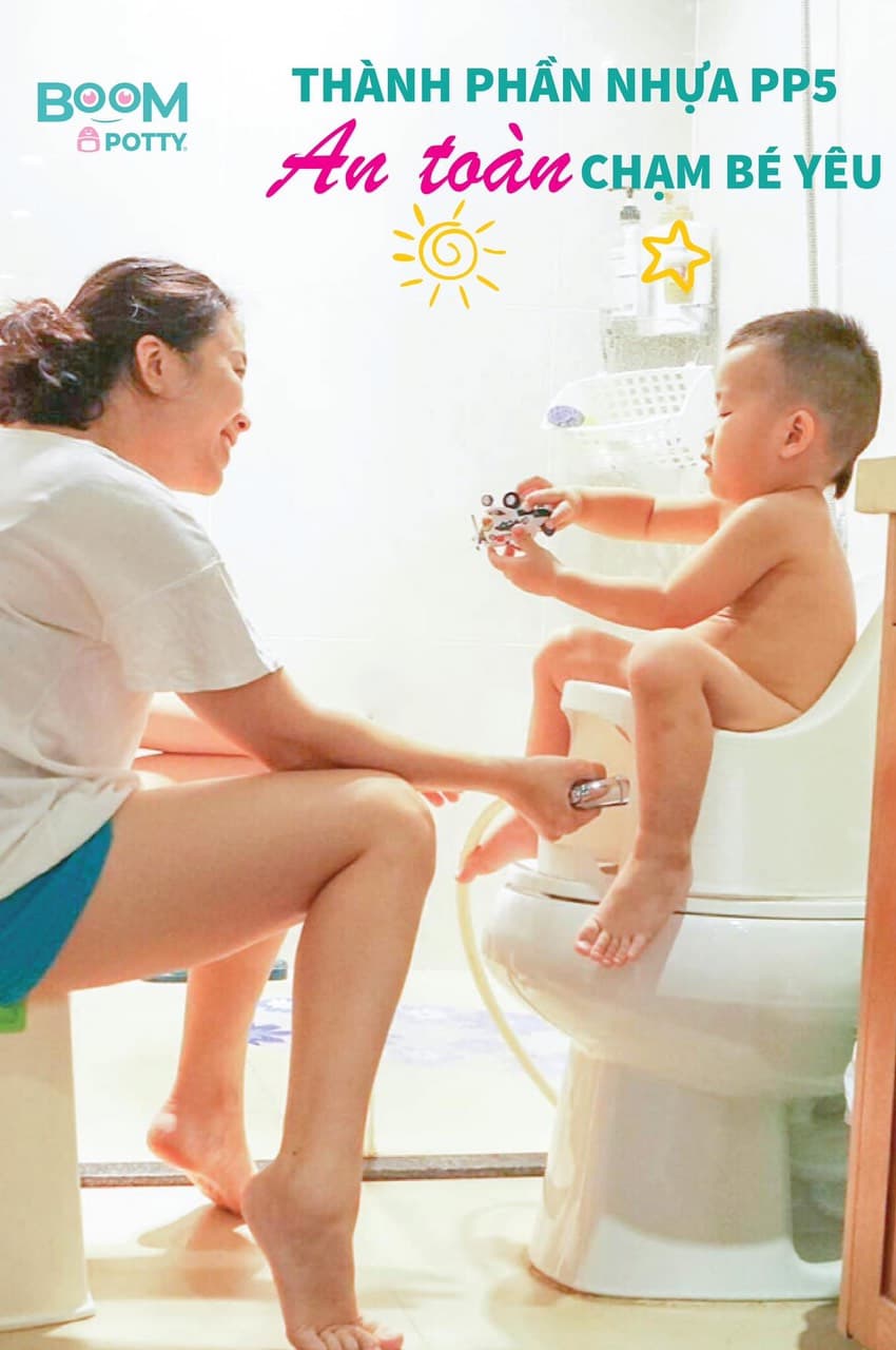 BÔ RỬA ĐA NĂNG BOOM POTTY NGỒI BỒN CẦU CHO BÉ TỪ 8 THÁNG TUỔI