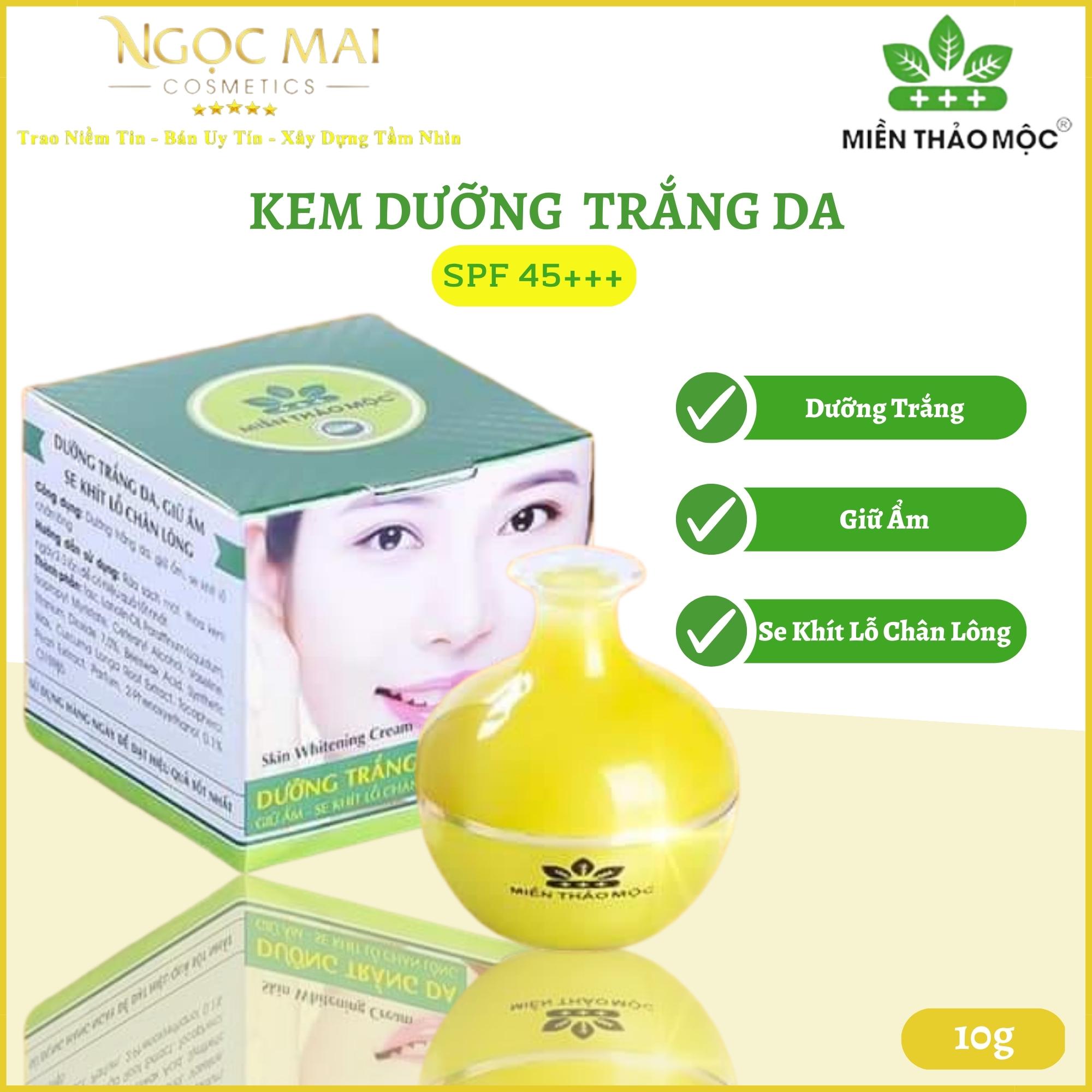 Kem Dưỡng Trắng Da Miền Thảo Mộc Skin White CreamSPF 45+++ Chính Hãng