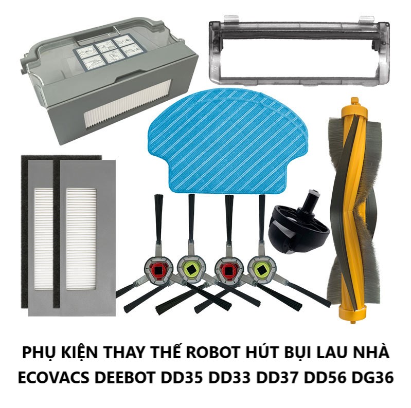 Phụ kiện khăn lau robot hút bụi lau nhà 2in1 ECOVACS Deebot DD35/33/37/56 DG36 DJ35/36/65 DN33/55/520 T8/5 N8 DX55/93-T FamilyMart
