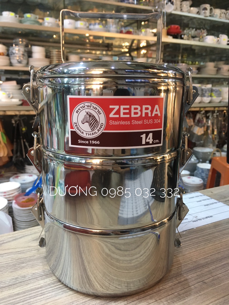 Cà mên inox Zebra 14*3