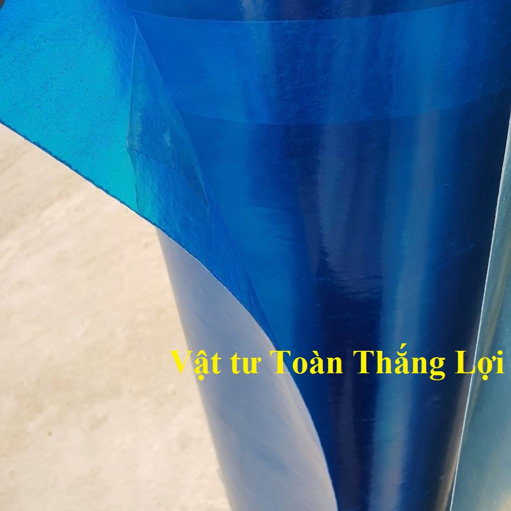 ( Khổ rộng 1m2 x dày 8 zem) Tấm tôn nhựa lấy sáng màu xanh che nắng mưa, tôn nhựa phẳng che mái nhà