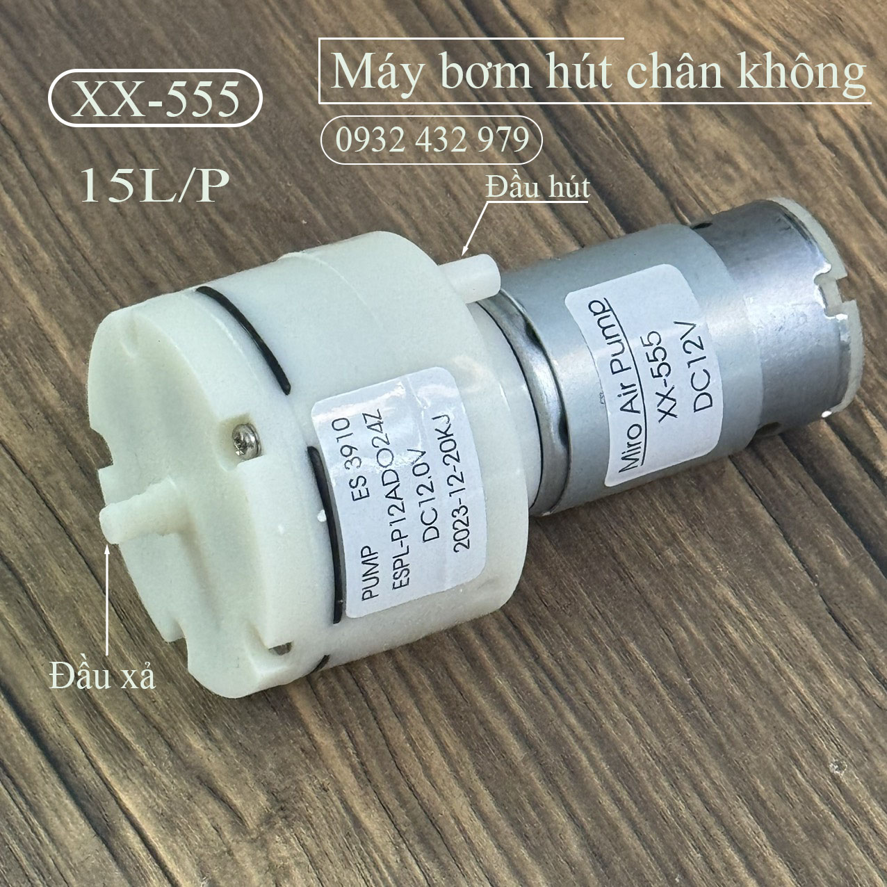 Máy bơm hút chân không 12V, 24v, máy bơm nước, tách kính hút chân không mini