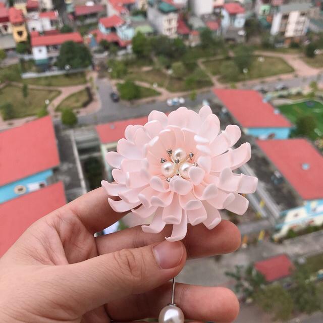 Hoa cúc cài áo dạ/áo dài/vest