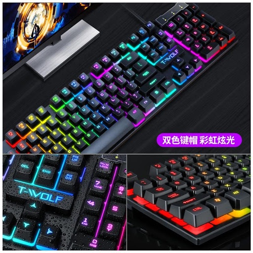 Bàn phím đỉnh LED 7 MÀU giả cơ game chuyên dụng