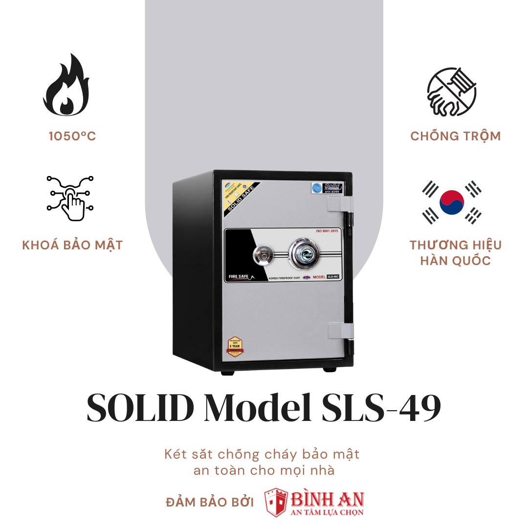 Két sắt solid sls-49 chống cháy 1000 độ c hàn quốc