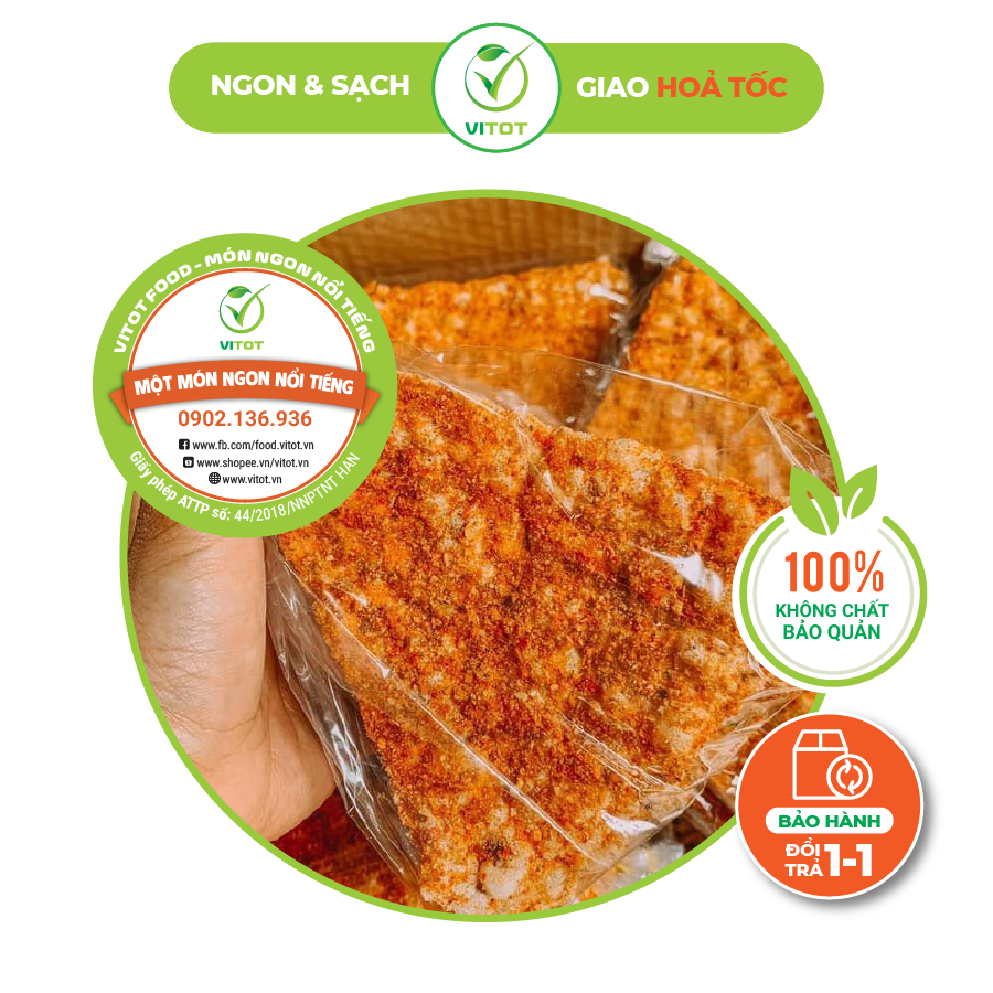 Bánh tráng nướng sa tế khô bò vitot đặc sản đà lạt, đóng gói 1 bịch 10 miếng