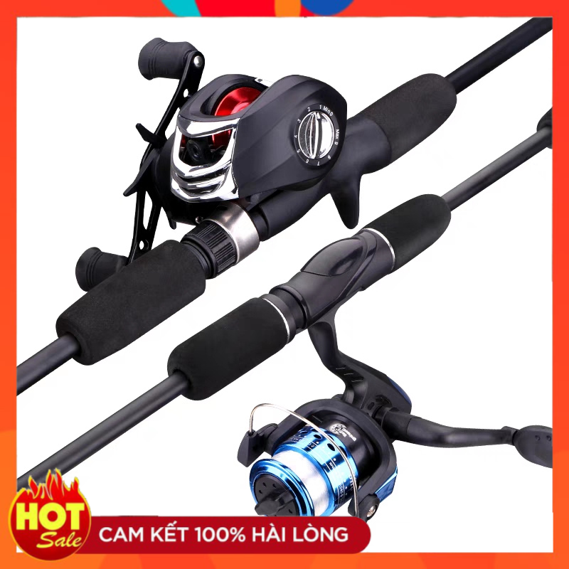 Bộ cần lure SÓI VƯƠNG máy ngang, máy đứng đủ size 1m65-1m8-2m1 tải cá 5kg - HOÀI MY FISHING