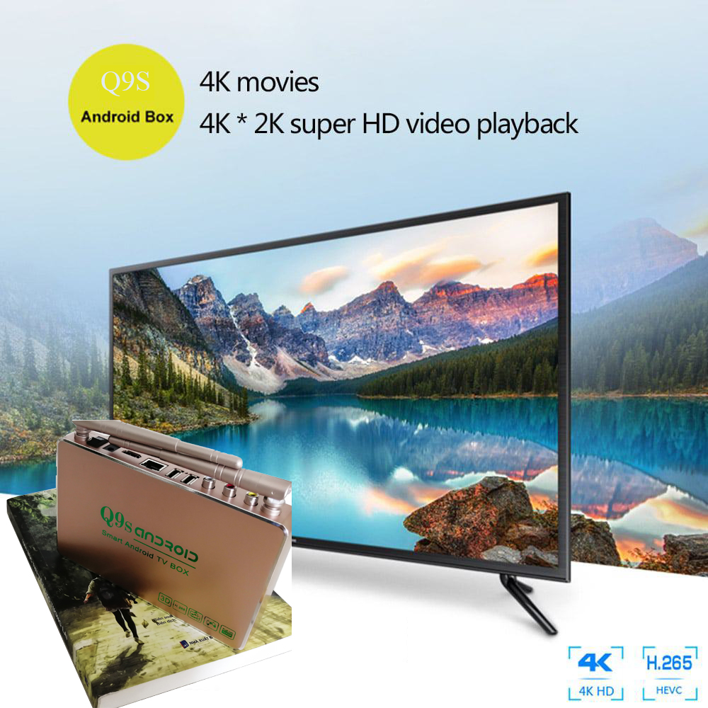 Đầu Android tivi box Q9s tivi, video 4K, âm thanh trung thực 2021 Q9s cập nhật toàn diện phần mềm ATV 7.12