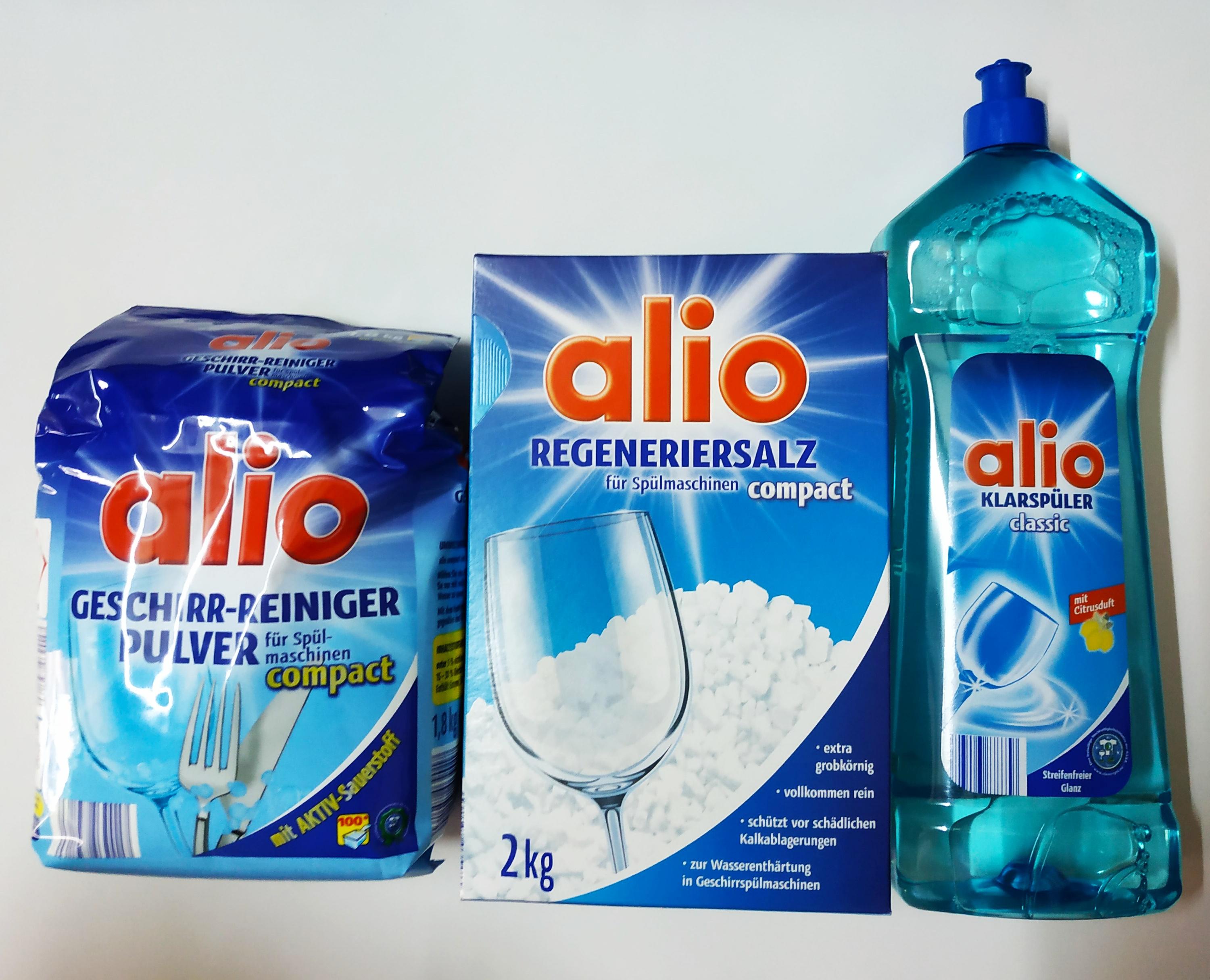 Combo cho máy rửa chén bát Alio ( Bột Alio, Muối, bóng Alio)