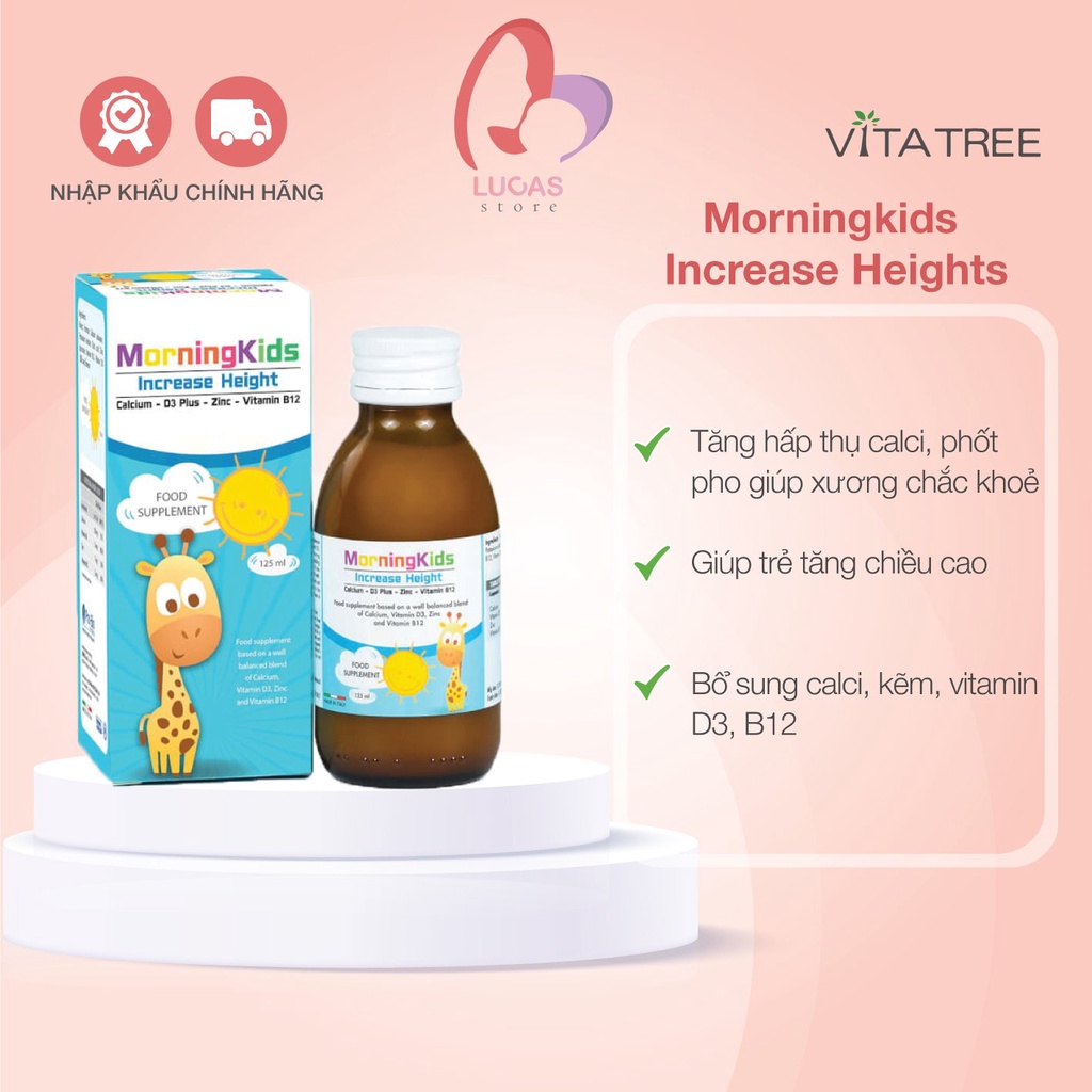 Siro Tăng Chiều Cao Cho Trẻ Morningkids Increase Height 125ml- Tp044
