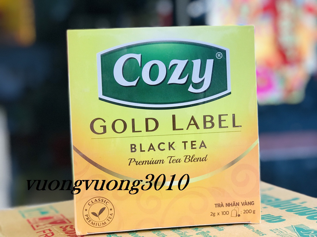 Trà Đen túi lọc Cozy Gold Label hộp 200g