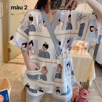 Bộ mặc nhà phong cách yukata nhật bản siêu đáng yêul