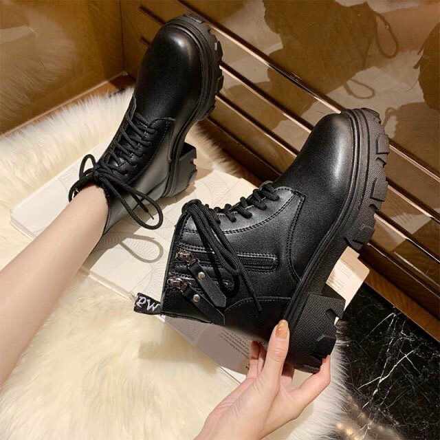 Giày Bốt Nữ Siêu Hót Hàn Quốc 2 Khóa Thời Trang Cá Tính, On Air Shoes VN OAS67 bốt nữ cá tính, bốt nữ, giày bốt nữ cá tính học sinh, sinh viên bốt nữ sinh viên dáng đẹp, bốt nữ sinh viên