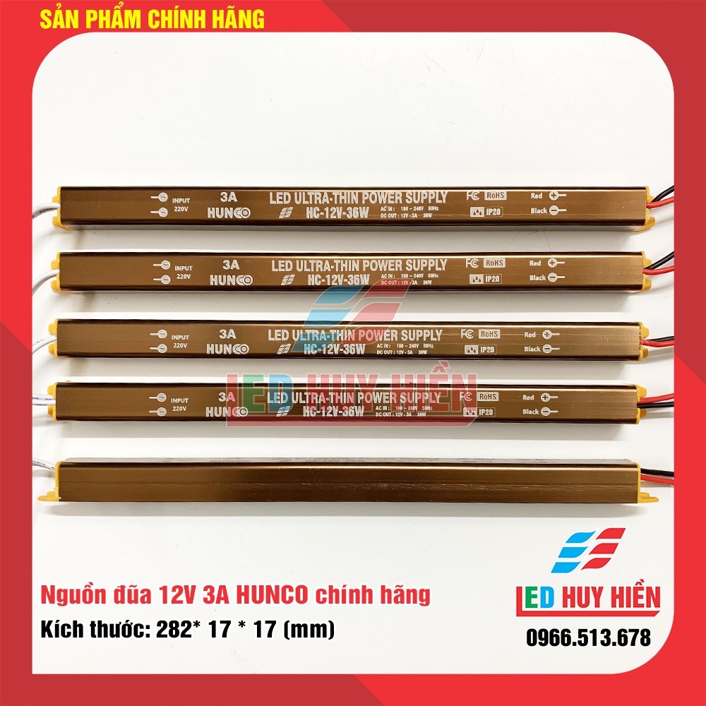 Nguồn đũa 12V- 3A, Nguồn Led dài HUNCO 12V - 36W