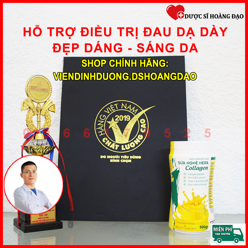 Sữa nghệ hera collagen 500gr - khỏe bao tử - đẹp da