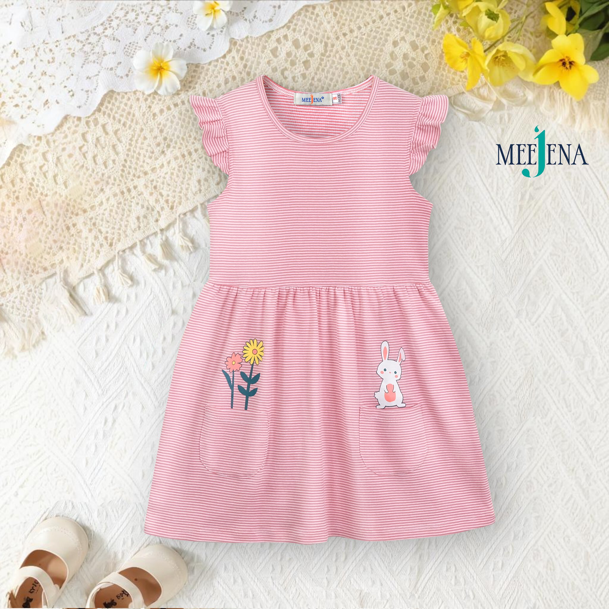 Đầm Bé Gái Tay Cánh Tiên từ 11-38 kg - MEEJENA - 1788