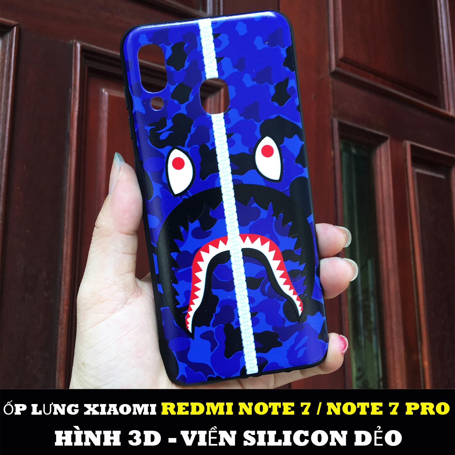 Ốp lưng hình bape 3d cho xiaomi note 7 / note 7pro