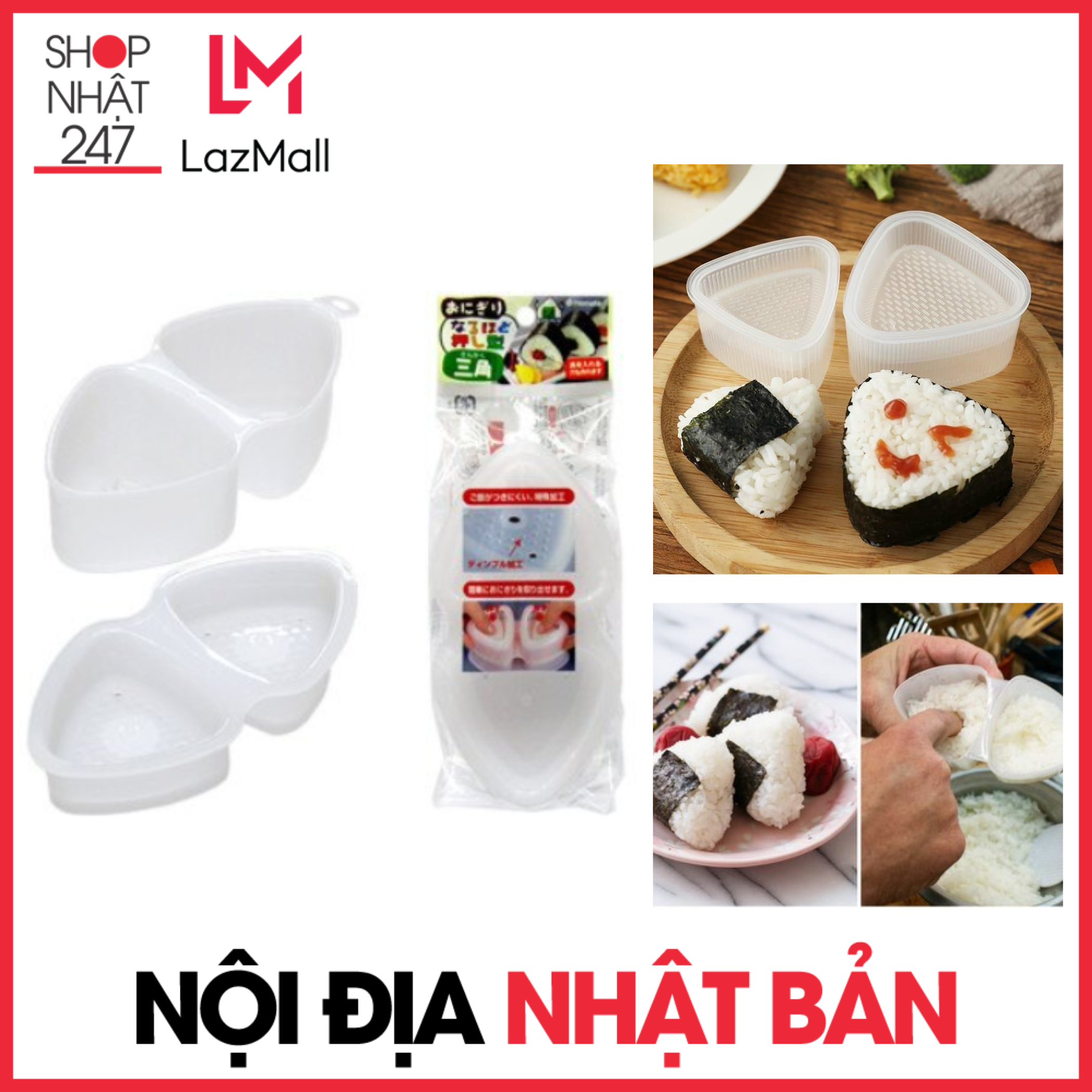 Khuôn làm cơm, cuộn sushi INOMATA nội địa Nhật Bản