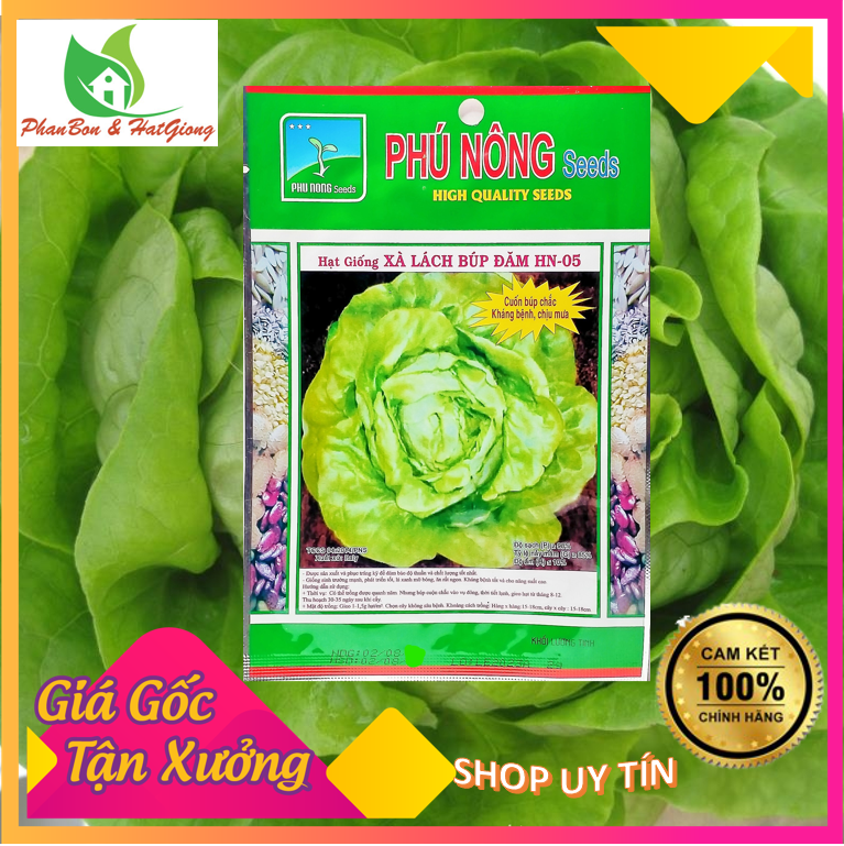Hạt Giống Rau Xà Lách Búp Đăm, Cuốn Búp Chắc, Kháng Bệnh, Chịu Mưa - Phú Nông Seeds  | Shop Phân Bón, Hạt Giống Rau Củ Quả, Xơ Dừa, Mùn Dừa, Đất Sạch Trồng Rau Sạch Tp. Hồ Chí Minh