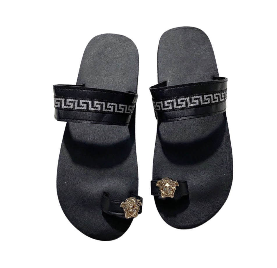 Sandanl chíp chíp dép sỏ ngón nữ đế đen quai đen phối dù size từ 34 đến 42 nữ