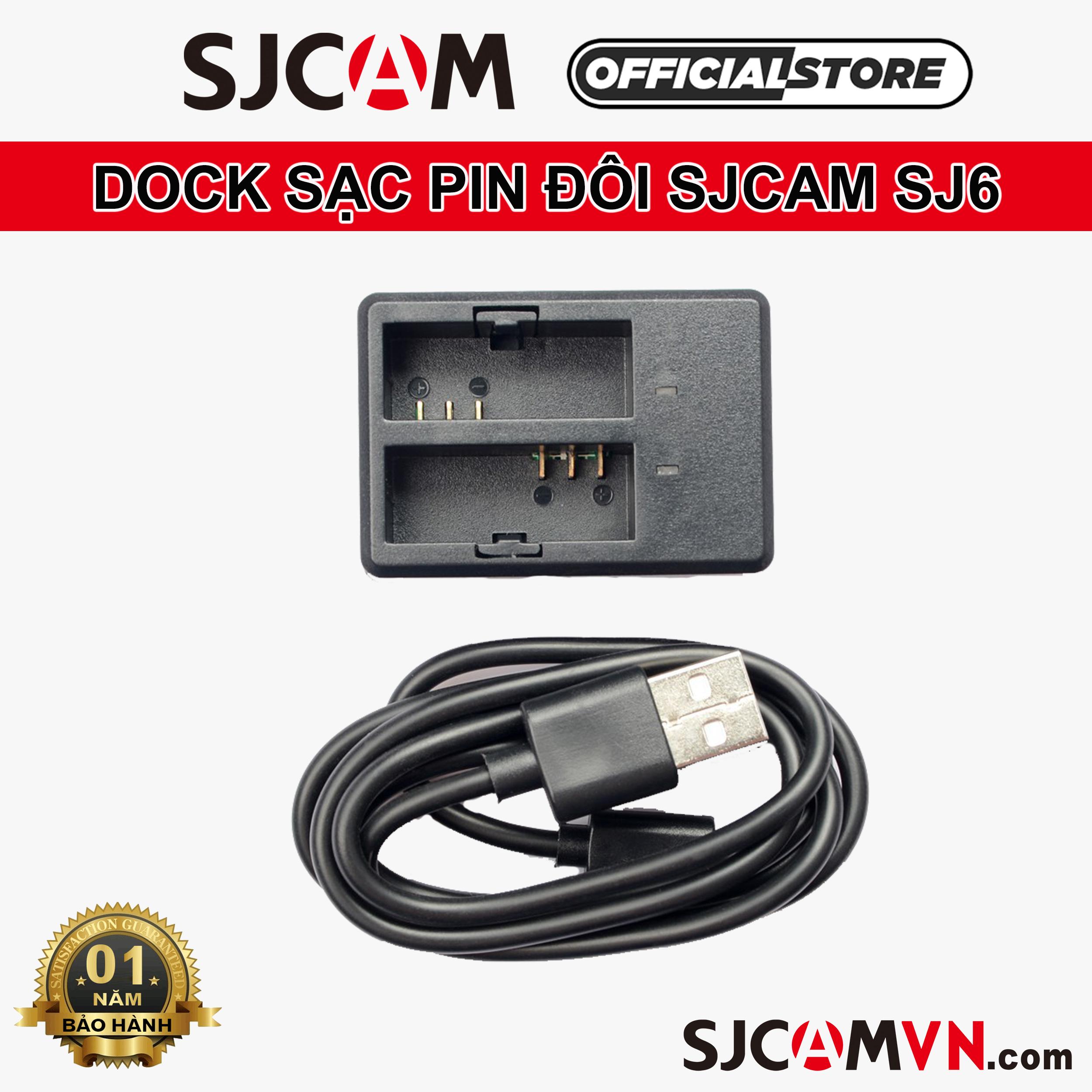 Dock sạc pin đôi dành cho camera hành trình SJCAM SJ6 - Hãng phân phối chính thức