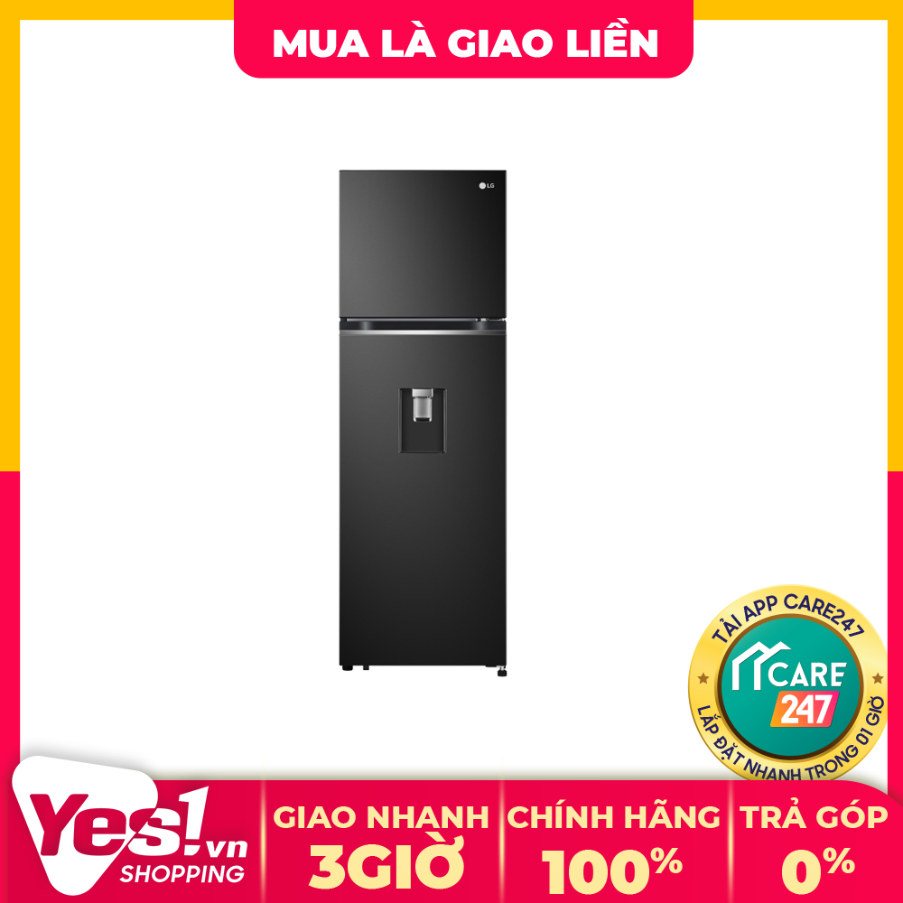Tủ lạnh lg inverter 264 lít gv-d262bl - bảo hành chính hãng - voucher 10% lên đến 800k