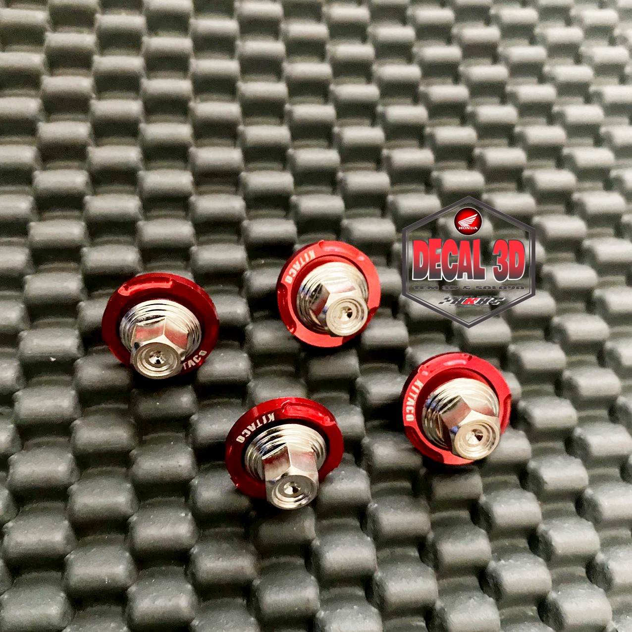 Combo 4 ốc carte 6 ly 1 phân salaya inox 304 kèm lông đền nhôm cho xe máy cực đẹp cho dòng honda