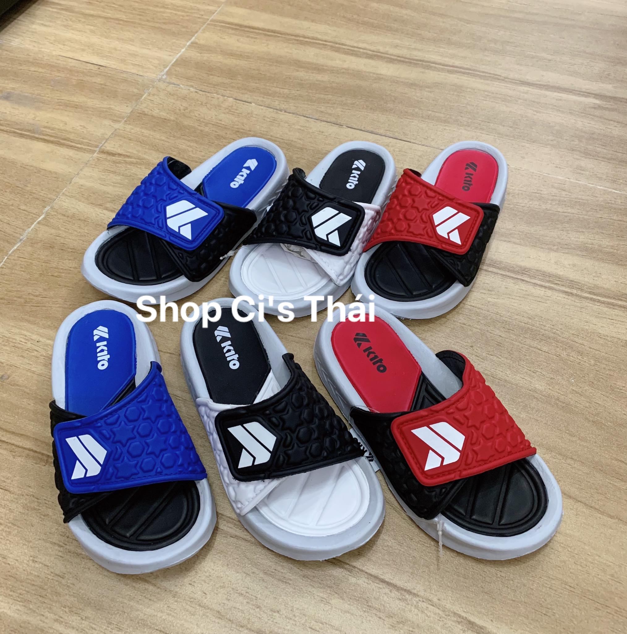 Dép Thái Lan quai ngang Kito AH 37C, mẫu dép dành cho bé trai, dép thái NK 100%