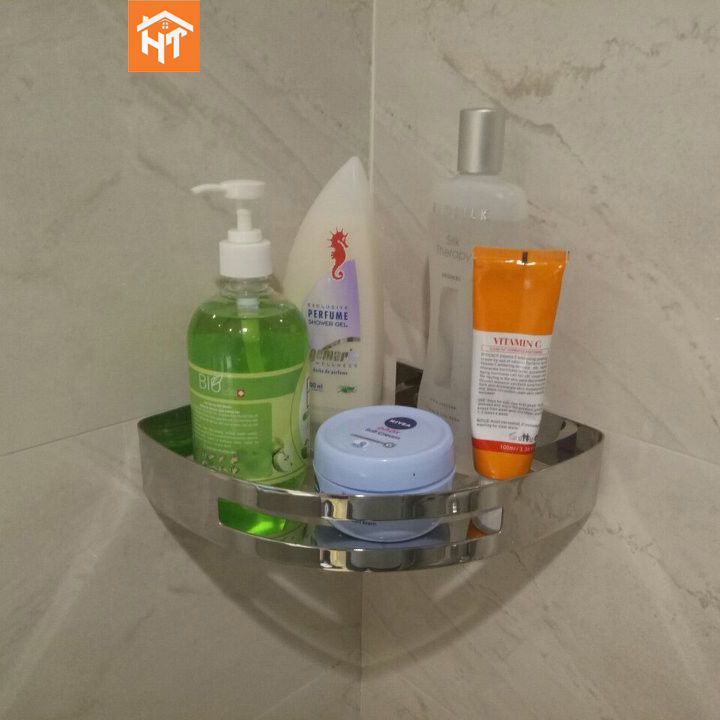 KỆ GÓC ĐƠN PHÒNG TẮM ĐỂ XÀ BÔNG Inox SUS 304