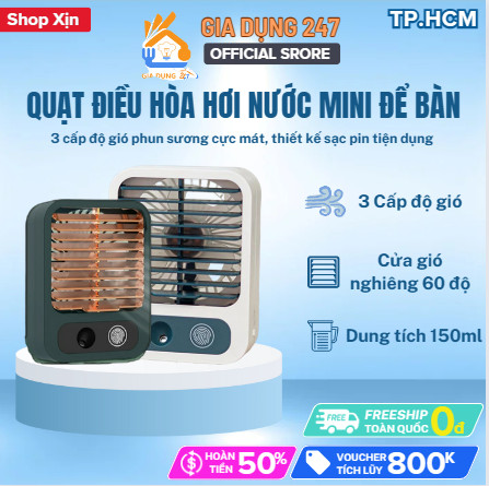 Quạt Điều Hoà Hơi Nước Mini, Quạt Hơi Nước Làm Mát Để Bàn 3 Chế Độ Gió Dung Tích Bình Chứa Nước 150ml, Có Cửa Thoát Gió, Quạt Tiếng Ồn Thấp Điều Hòa Quạt Hơi Nước Quạt Hơi Nước Làm Lạnh Quạt Điều Hoà Hơi Nước, Quạt