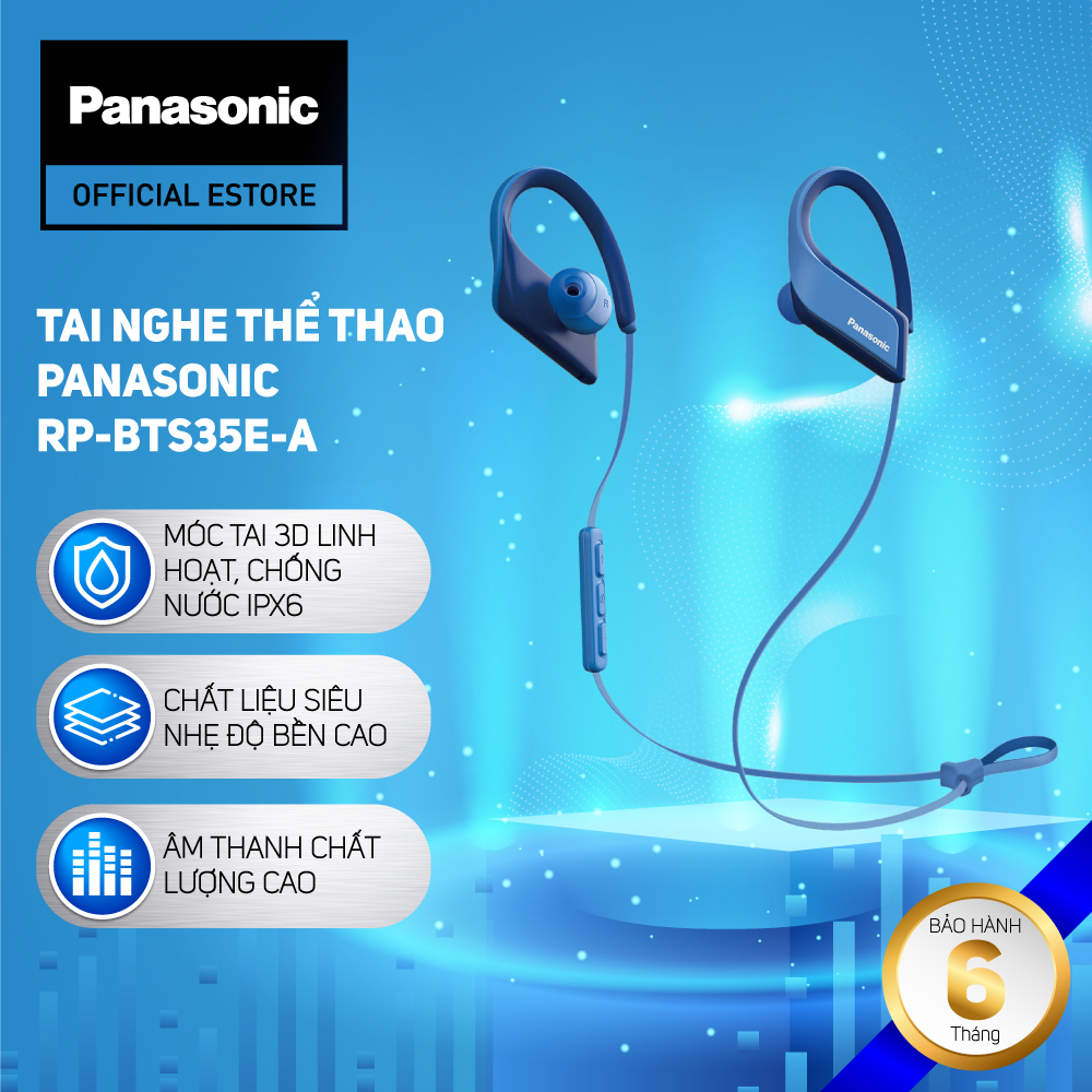 Tai Nghe Thể Thao Panasonic BTS35 - Bảo Hành 12 Tháng 1 đổi 1 - Hàng Chính Hãng