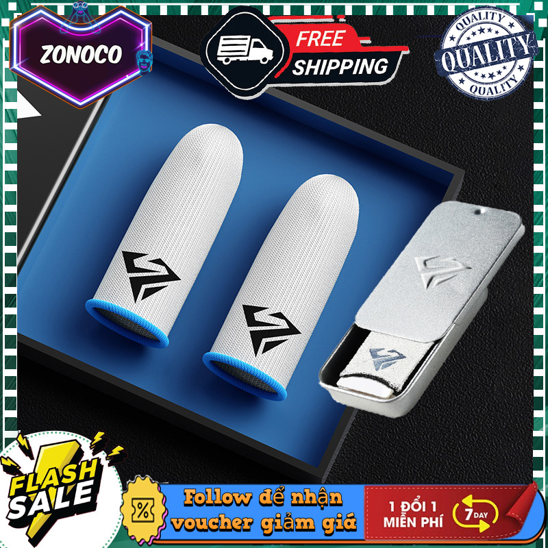 (Tặng hộp kim loại) Bao tay chơi game Shezi cao cấp sợi nano bạc giúp chơi Game tăng độ nhạy giảm ma sát khi sử dụng