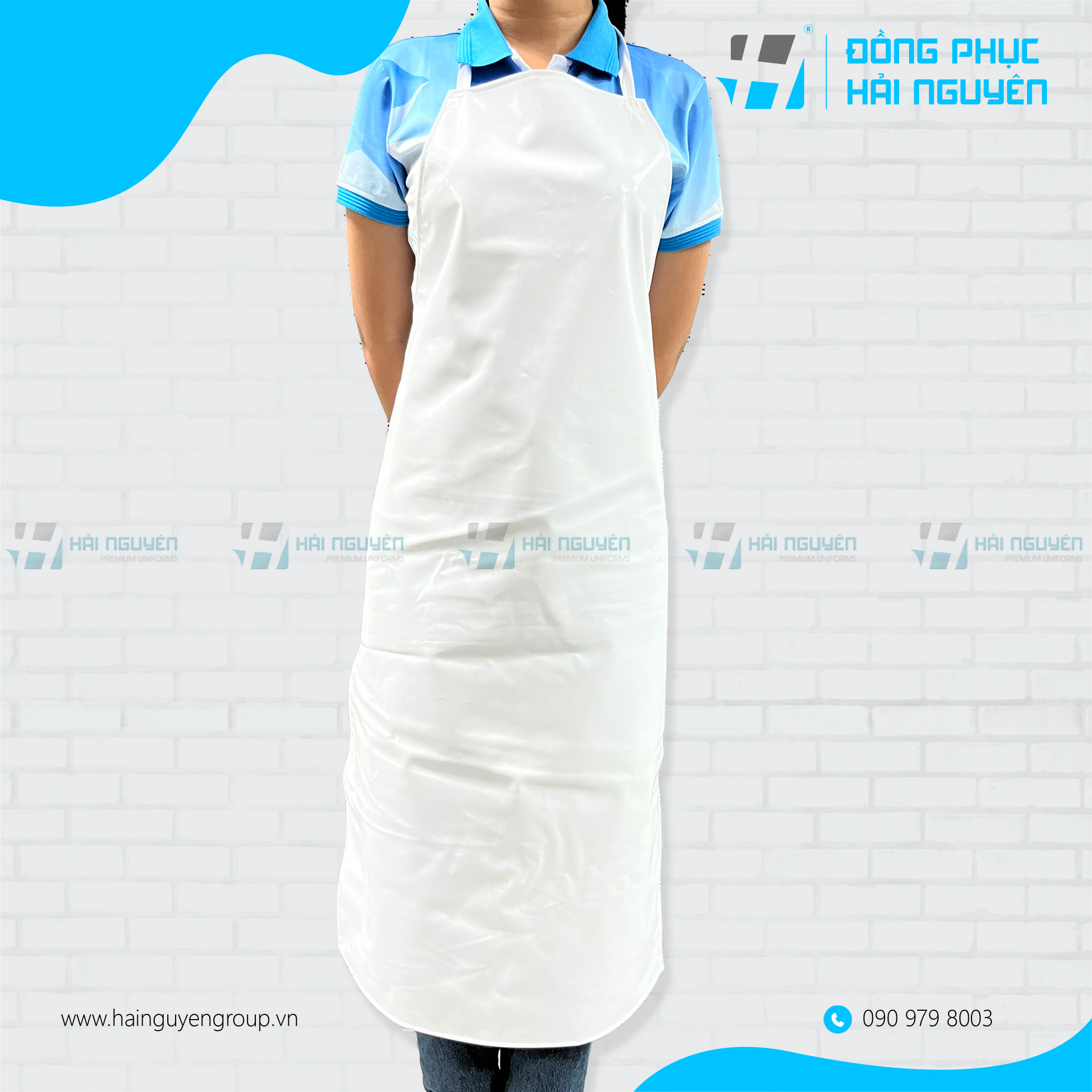 Tạp dề chống thấm nước tạp dề chống hóa chất nhẹ chất liệu nhựa PVC