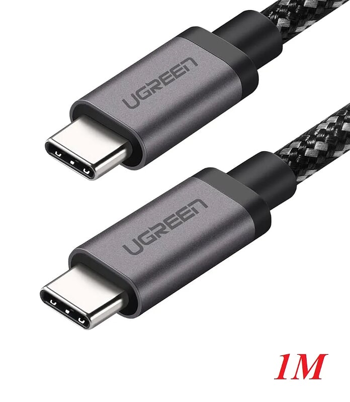 Ugreen 50477 1m 5gbps cáp usb type c ra usb-c v3.1 gen 1 sạc nhanh chuẩn pd 3a màu đen us161